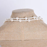 Multilayer Long Pearl Necklace Stacked Temperament Versatile Sweater Chain
