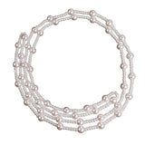 Multilayer Long Pearl Necklace Stacked Temperament Versatile Sweater Chain