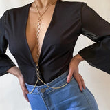 Multilayer Pearls Copper Bikini Waist Chain Body Chain