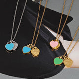 316L Stainless Steel Heart Necklace Choker Necklace Birthday Gift