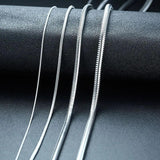 Punk Vintage Silver Stainless Steel Thin Round Choker Necklace