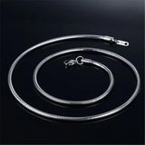 Punk Vintage Silver Stainless Steel Thin Round Choker Necklace