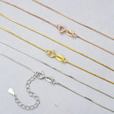 Martick 925 Silver Water-wave Chain 40cm/45cm Necklace Gold/Rose GSC2