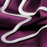925 Silver 20 Inch 6mm Flat Snake Chain Necklace Wedding Party Charm Jewelry
