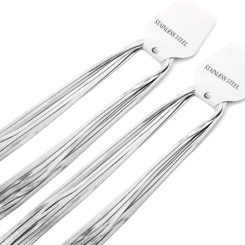2.5mm Stainless Steel Chains Necklace Lot for Women High Necklaces