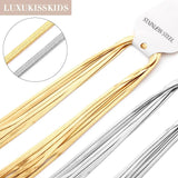 2.5mm Stainless Steel Chains Necklace Lot for Women High Necklaces
