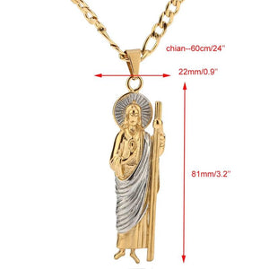 Stainless Steel Jude Thaddeus Necklace Christian