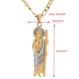 Stainless Steel Jude Thaddeus Necklace Christian