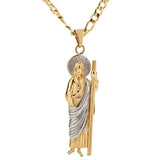 Stainless Steel Jude Thaddeus Necklace Christian
