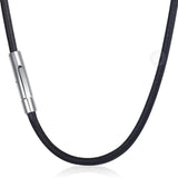 3mm Brown Leather Necklace for Men Stainless Steel Clasp LDN22