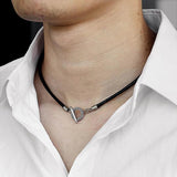 3mm Brown Leather Necklace for Men Stainless Steel Clasp LDN22