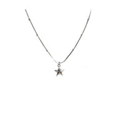 Silver LOVE Heart Necklace for Women Vintage Star Party Jewelry