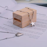Silver LOVE Heart Necklace for Women Vintage Star Party Jewelry