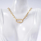 Metal Heart Turnbuckle Necklace Choker for Women