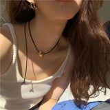Bilandi Sweet Temperament Heart Cord Necklace