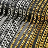 KOtik Men's Necklace Miami Cuban Link Chain Stainless Steel