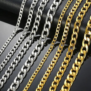KOtik Men's Necklace Miami Cuban Link Chain Stainless Steel