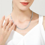 925 Silver 6mm Full Sideways Necklace 18-24 Inch Chain
