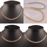 Women's Silver Heart Tassel Choker Necklace