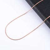 Stainless Steel Snake Chain Necklace Rose Plated Choker