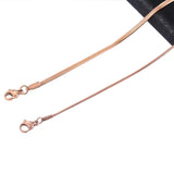 Stainless Steel Snake Chain Necklace Rose Plated Choker