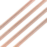 Stainless Steel Snake Chain Necklace Rose Plated Choker