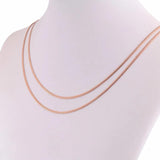 Stainless Steel Snake Chain Necklace Rose Plated Choker