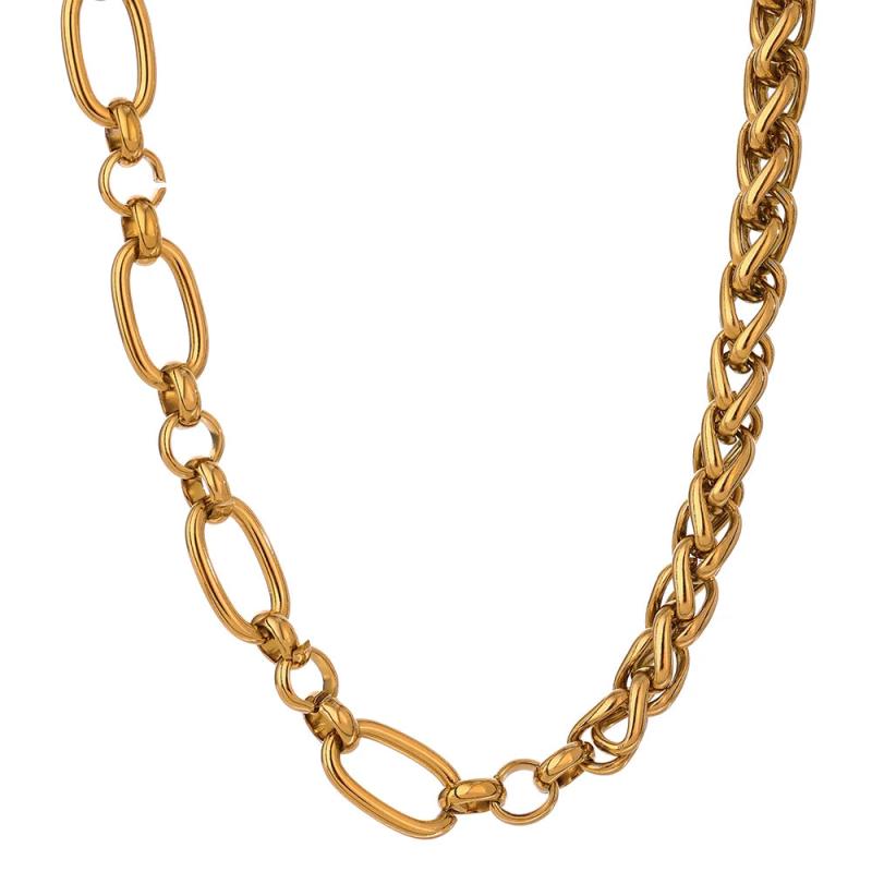 Golden Glossy Thick Chunky Collar Necklace