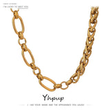 Golden Glossy Thick Chunky Collar Necklace