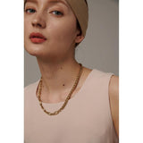 Golden Glossy Thick Chunky Collar Necklace