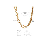Golden Glossy Thick Chunky Collar Necklace