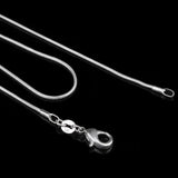 10pcs 1MM Silver Plated Snake Chain Necklaces 16-24 Inches Bulk