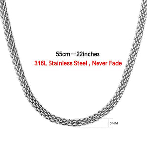 6mm Necklace Chain Stainless Steel For Pendant