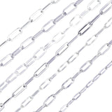 1 Meter Stainless Steel Square Paper Clip Chain Cords DIY Necklaces