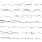 1 Meter Stainless Steel Square Paper Clip Chain Cords DIY Necklaces