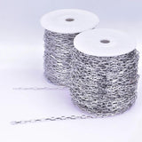 1 Meter Stainless Steel Square Paper Clip Chain Cords DIY Necklaces