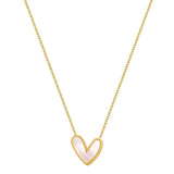 ANENJERY Heart Pendant Necklace for Women Classic Clavicle Chain Jewelry
