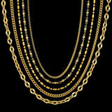 2MM Mini Two Tone Stainless Steel Chain Necklace For Women