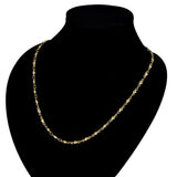 2MM Mini Two Tone Stainless Steel Chain Necklace For Women