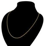 2MM Mini Two Tone Stainless Steel Chain Necklace For Women