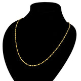 2MM Mini Two Tone Stainless Steel Chain Necklace For Women