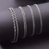 Stainless Steel Chain Necklace for Men Women 40-90cm Choker Jewelry