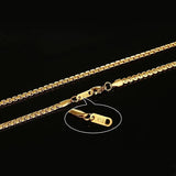 24 inch Stainless Steel Snake Necklace with Stamp Chain