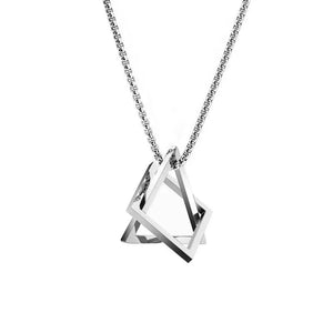 Interlocking Chain Pendant Necklace for Men Women