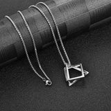 Interlocking Chain Pendant Necklace for Men Women