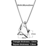 Interlocking Chain Pendant Necklace for Men Women
