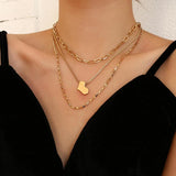 Heart Pendant Necklace for Women Choker Long Necklaces Vintage Jewelry