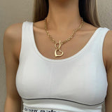 Heart Pendant Necklace for Women Choker Long Necklaces Vintage Jewelry