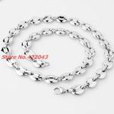 7/9/11mm Coffee Bean Chain Necklace
