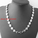 7/9/11mm Coffee Bean Chain Necklace